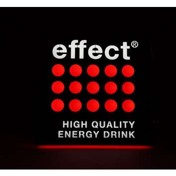1x Effect Energy enseigne lumineuse quadrangulaire argent...