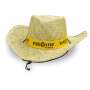 1x Jose Cuervo Tequila chapeau de paille naturel avec ruban jaune et cordon de chapeau