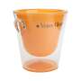 1x Veuve Clicquot Seau à Champagne Single rond orange avec extérieur transparent