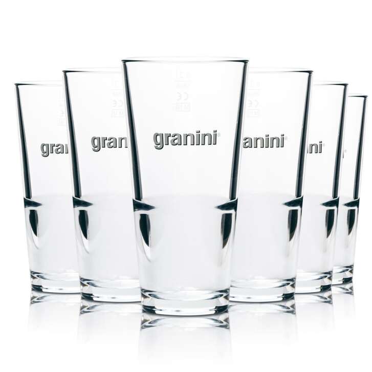 6x Granini verre à jus 0,3l long drink