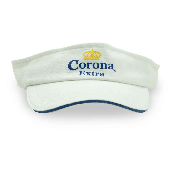 1x Casquette à visière ouverte blanche pour bière Corona