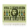 1x Salitos bière plaque de tôle Viva La Revolution vert clair 40 x 30