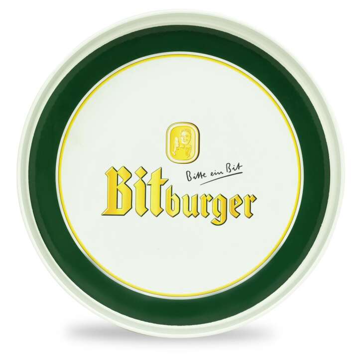 1x Bitburger plateau à bière blanc antidérapant bord haut
