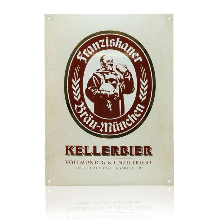 1x plaque métallique Franziskaner Bier Kellerbier en émail de haute qualité 30 x 40