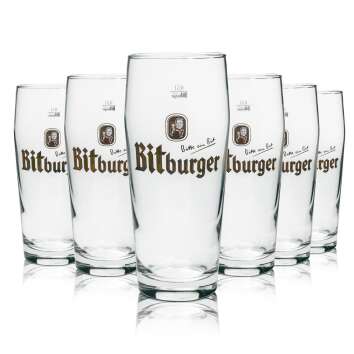 12x verre à bière Bitburger 0,5l Willibecher