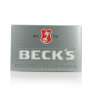 1x Becks bière enseigne lumineuse argent 55x36cm aluminium