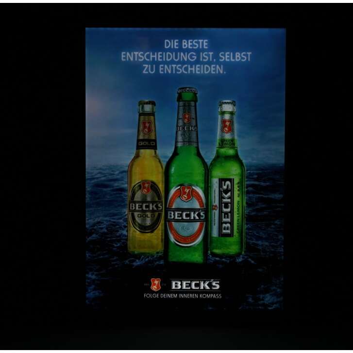 1x Becks Bière Enseigne lumineuse DIN A3 LED bouteilles 35x47