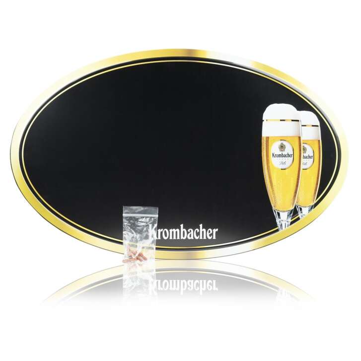 1x Krombacher Bière Tafel Tôle fine ronde 70x44