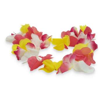 1x Aloha collier de fleurs hawaïen jaune rose