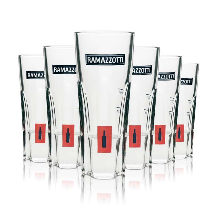 6x verre Ramazzotti 0,15l contour Tumbler Relief Design verres long drink Amaro Ice