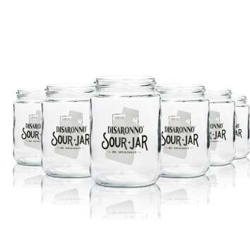 6x Disaronno Jar de verre aigre grand bocal