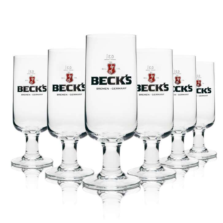 6x Becks verre à bière 0,3l coupe Ritzenhoff
