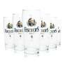 6x Fischers Glas 0,4l Willy Becher Verres à bière blonde Calibrés Gastro Brauerei