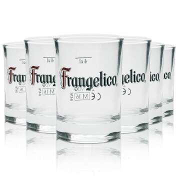 6x Frangelico verre à liqueur shot 4cl rond