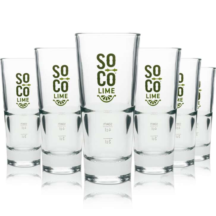 12x Southern Comfort Verre à Whiskey Lime Longdrink 296ml Empilable