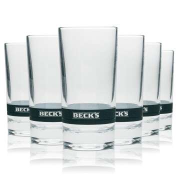 6x Becks verre à bière longdrink 250ml...