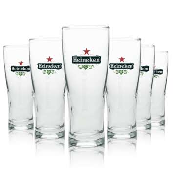 6x Heineken verre à bière long drink 300ml