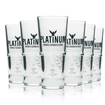 12x Gorbatchev Vodka verre à long drink Platinum...