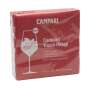 50x Campari Vermouth serviettes rouge Tocco Rosso 12x12 cm