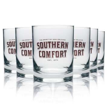 6x Southern Comfort verre à whisky tumbler 400ml...