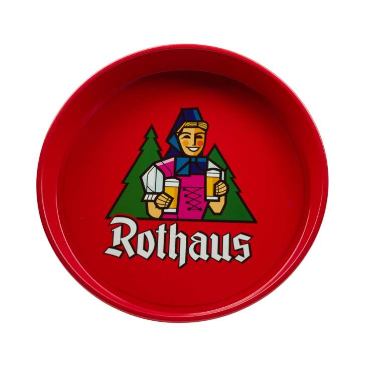 1x Rothaus plateau à bière rouge métal