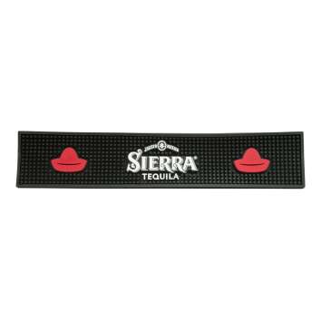 1x Sierra Tequila tapis de bar noir 50,5x10