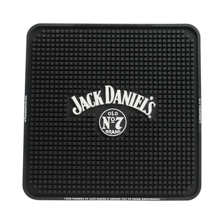 1x Tapis de bar Jack Daniels Whiskey quadrangulaire simple logo 30x30