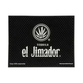 1x El Jimador Tequila tapis de bar noir quadrangulaire 35x28