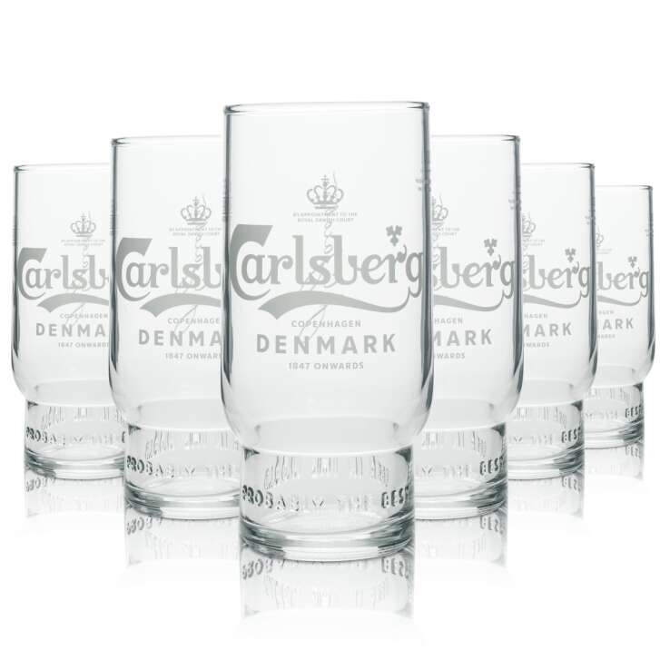 6x Carlsberg verre à bière Tumbler Better 300ml