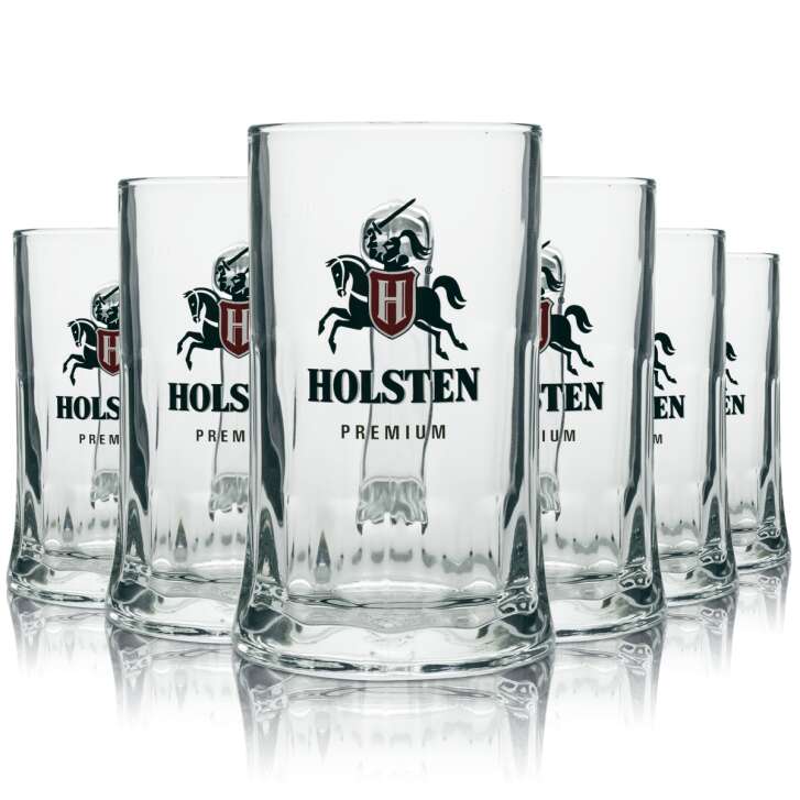 6x Holsten verre à bière 0,4l pichet Premium Sahm