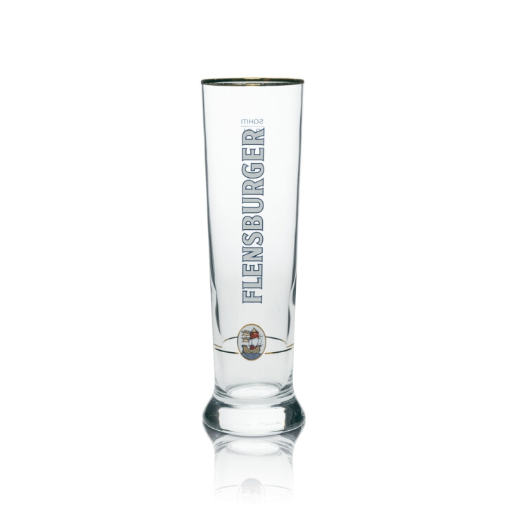6 verres à bière Flensburg avec bord doré 300 ml rastal