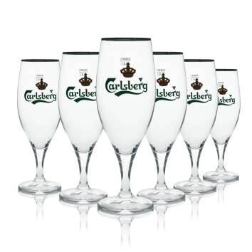 6x Carlsberg verre à bière coupe 0,4l bord...