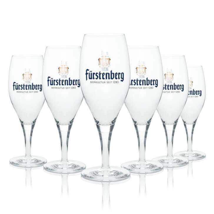 6x Fürstenberg Verre à bière Coupe 0,3l Rastal