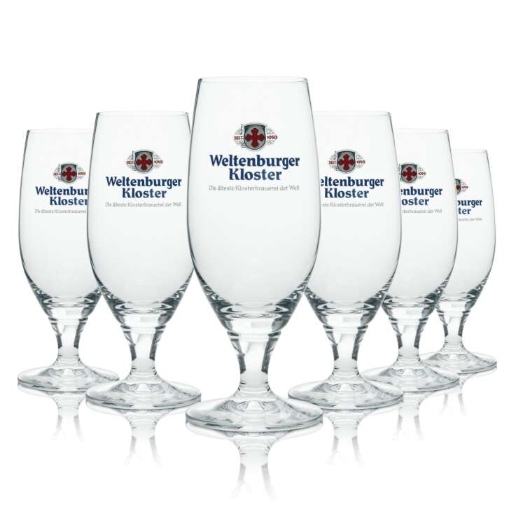 6x Weltenburger Kloster Bier Verre Coupe 0,3l Logo Rouge Rastal