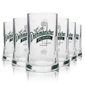 6x verre à bière Dithmarscher 0,4l Krug...