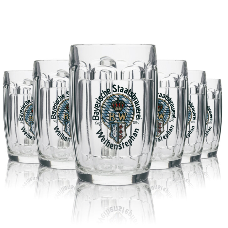 6 chopes à bière Weihenstephan 500 ml rastal