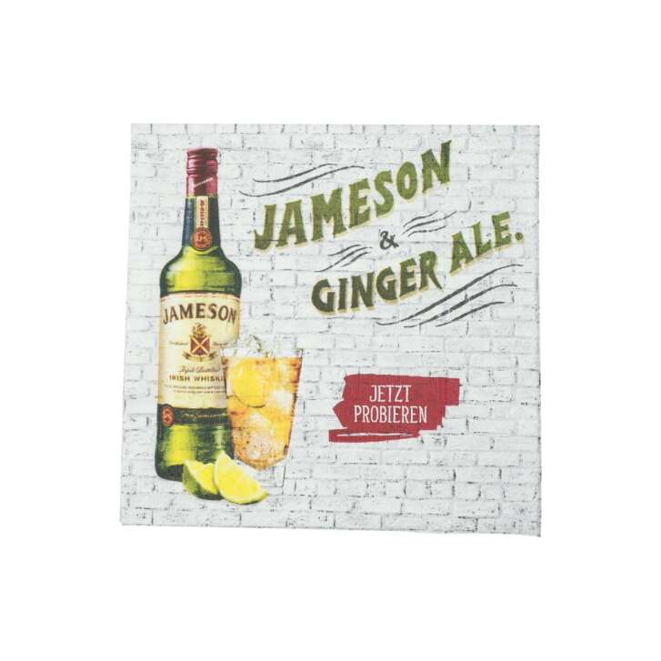 50x Jameson Whiskey Serviettes Ginger Ale Goûter maintenant 25x25 Verres Dessous de verre