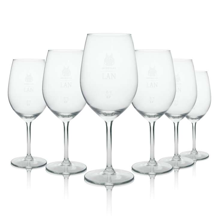 6x Bodegas Lan verre à vin blanc