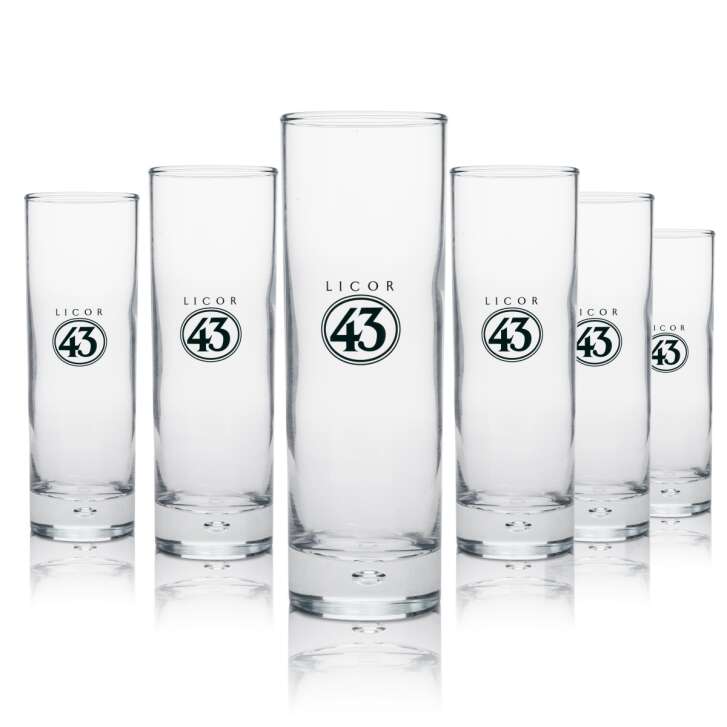 6x Liqueur43 verre à long drink bulle dair