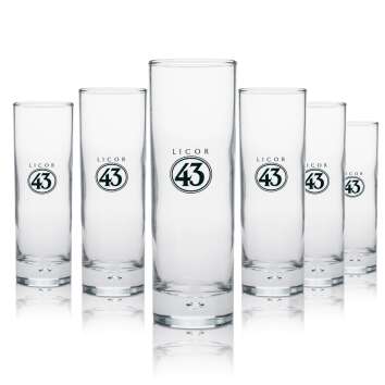 6x Liqueur43 verre à long drink bulle dair