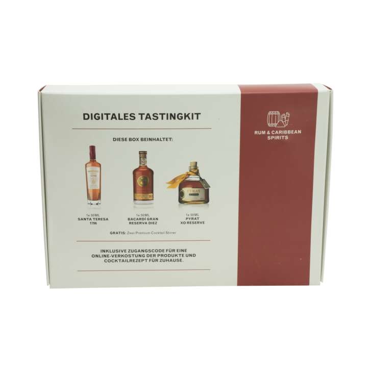 1x Bacardi Rum Tastingkit Digital Rum & Caribbean Spirits 3 sortes 50ml