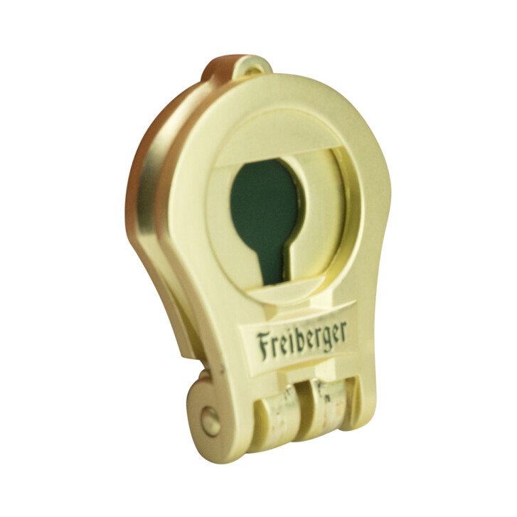 1x décapsuleur pliable en forme de bouteille de bière Freiberger, doré
