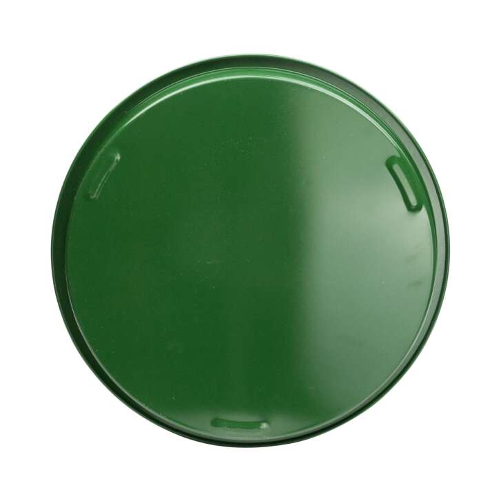 1x plateau à bière Freiberger vert à rebords hauts en métal