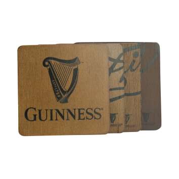 4x Guinness Dessous de verre en bois