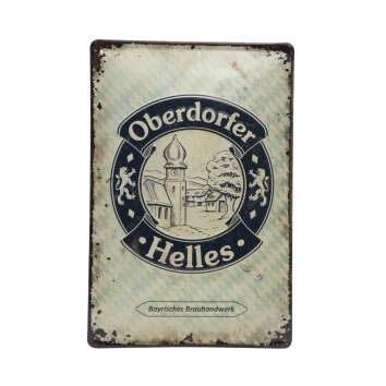 1x Oberdorfer Bière Plaque en tôle Helles...