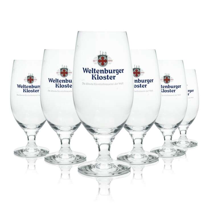 6x Weltenburger Kloster Bier Verre Coupe 0,5l Rastal