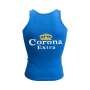 1x Corona Bière Tanktop femme bleu avec motif taille S