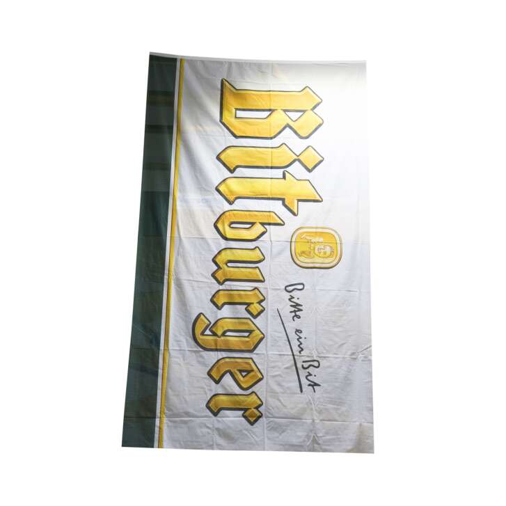 1x Bitburger Bier drapeau logo blanc vert