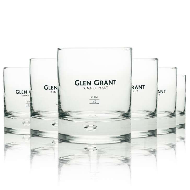 6x Glen Grant verre Whsikey bulle dair logo noir single malt 4cl Rastal
