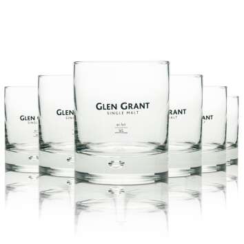 6x Glen Grant verre Whsikey bulle dair logo noir single...